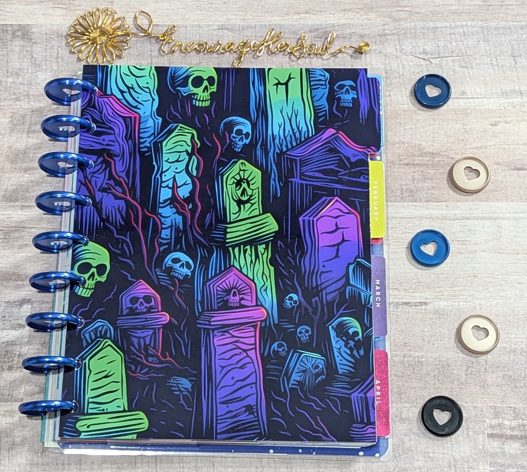 Halloween Graveyard Planner Cover Happy Planner Dividers Covers Tul