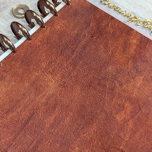 Handmade Leather Look Happy Planner Cover: Classic Big Planner Set
