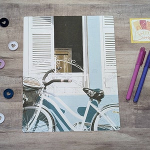 Handmade Bicycle Happy Planner Cover: Discbound Planner Supplies