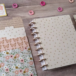Handmade Happy Planner Cover Set: Laminated Dividers and Bookmark
