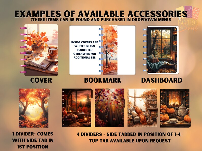 Fall Planner Cover | Happy Planner Dividers Covers | Tul | Planner ...