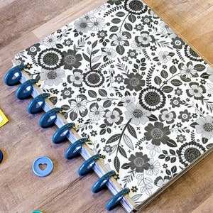 Handmade Floral Planner Cover: Laminated Front & Back