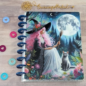 Witchy Happy Planner Cover: Laminated, Handmade