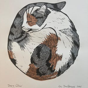 Sleeping Cat Print