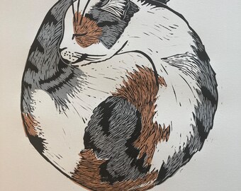 Sleeping Cat Print
