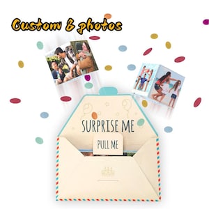 Carte d'anniversaire personnalisée avec boîte explosive : voeux pop-up photo 3D personnalisé