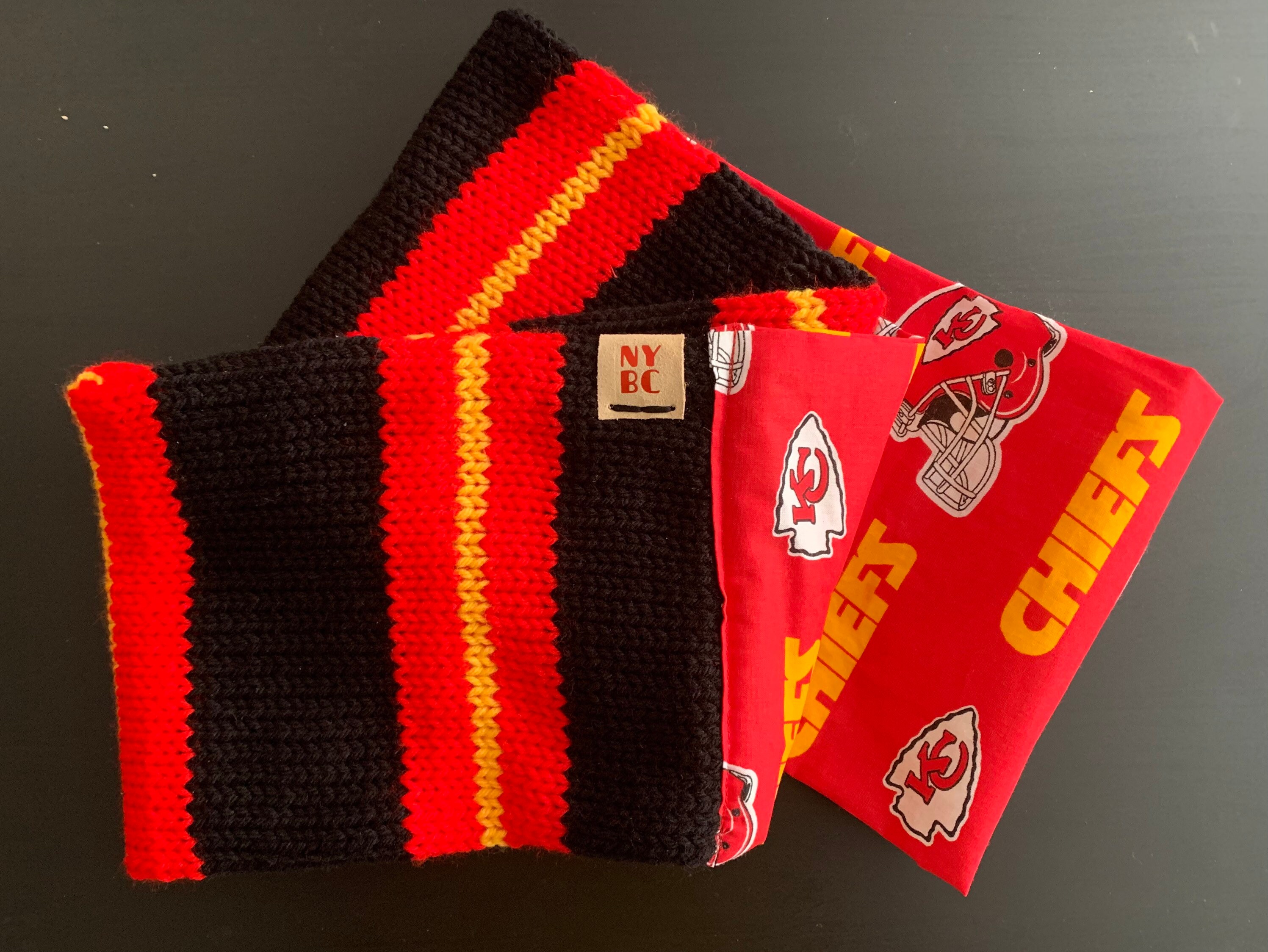 Kansas City Chiefs Infinty Scarfblack and red Etsy