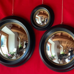 Wandmontierter Spiegel - CONVEX - OCHRE - modern / rund