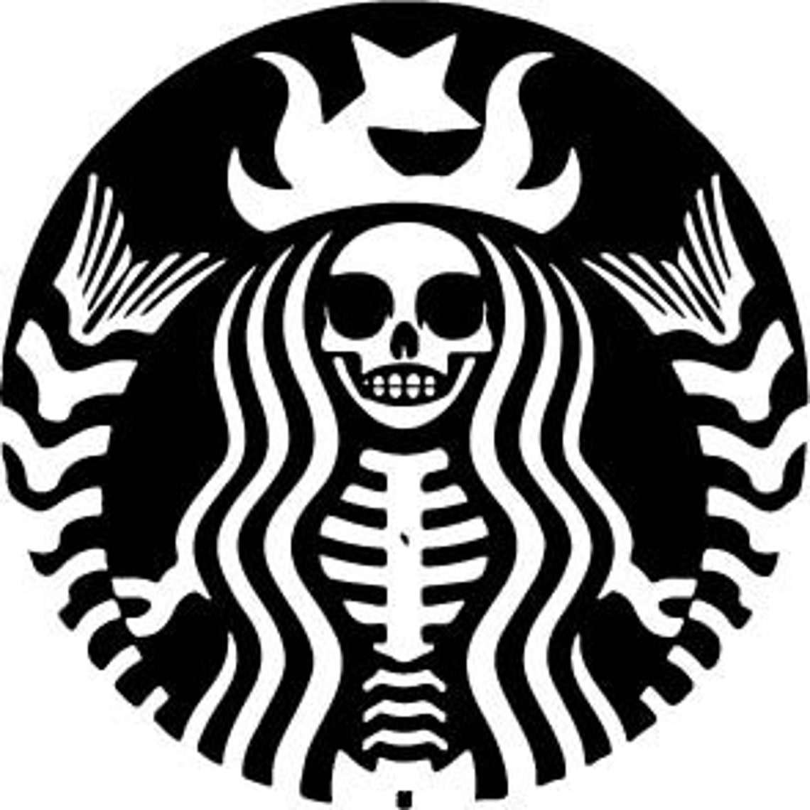 Halloween Starbucks Logo Svg Skeleton Starbucks Svg Basic | Etsy