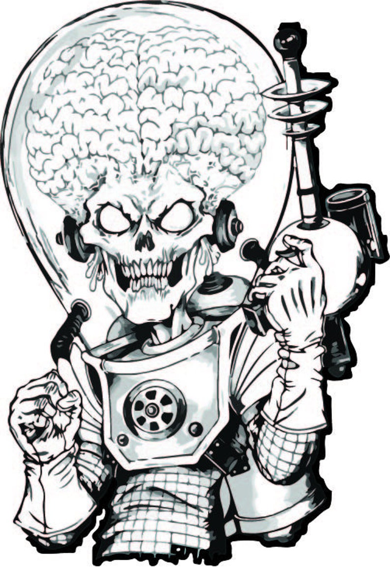 Alien Svg File Mars Attacks Svg Alien Sci Fi Movie | Etsy