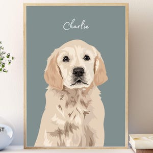 Custom Pet Portraits Using Pet Photo, Personalized Digital Dog Portraits, Cat Portraits, Custom Dog Portraits, Custom Pet Art, Pet Drawing