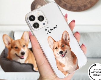 Custom Pet Phone Case Using Pet Photo and Name, Custom Dog Phone Case, Custom Cat Phone Case, Personalized Phone Case, Cat iPhone Case