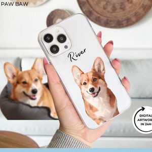 Custom Pet Phone Case Using Pet Photo and Name, Custom Dog Phone Case, Custom Cat Phone Case, Personalized Phone Case, Cat iPhone Case