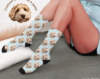 Custom Pet Photo Socks, Personalized Pet Socks, Custom Dog Socks, Custom Cat Socks, Cat Dad Gift, Dog Dad Gifts, Dog Face Socks Cat Mom Gift