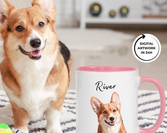 Custom Pet Mug Using Pet Photo + Name, Custom Dog Mug, Dog Coffee Cup, Personalized Pet Mugs, Dog Mom Mug, Personalized Cat Mug, New Dog Mug