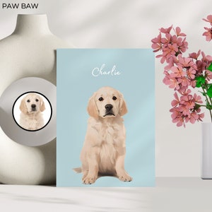 Tarjeta de felicitación personalizada con retrato de mascota, tarjeta de felicitación personalizada para perros, tarjetas personalizadas para mascotas, tarjetas de agradecimiento personalizadas, tarjetas de cumpleaños para gatos