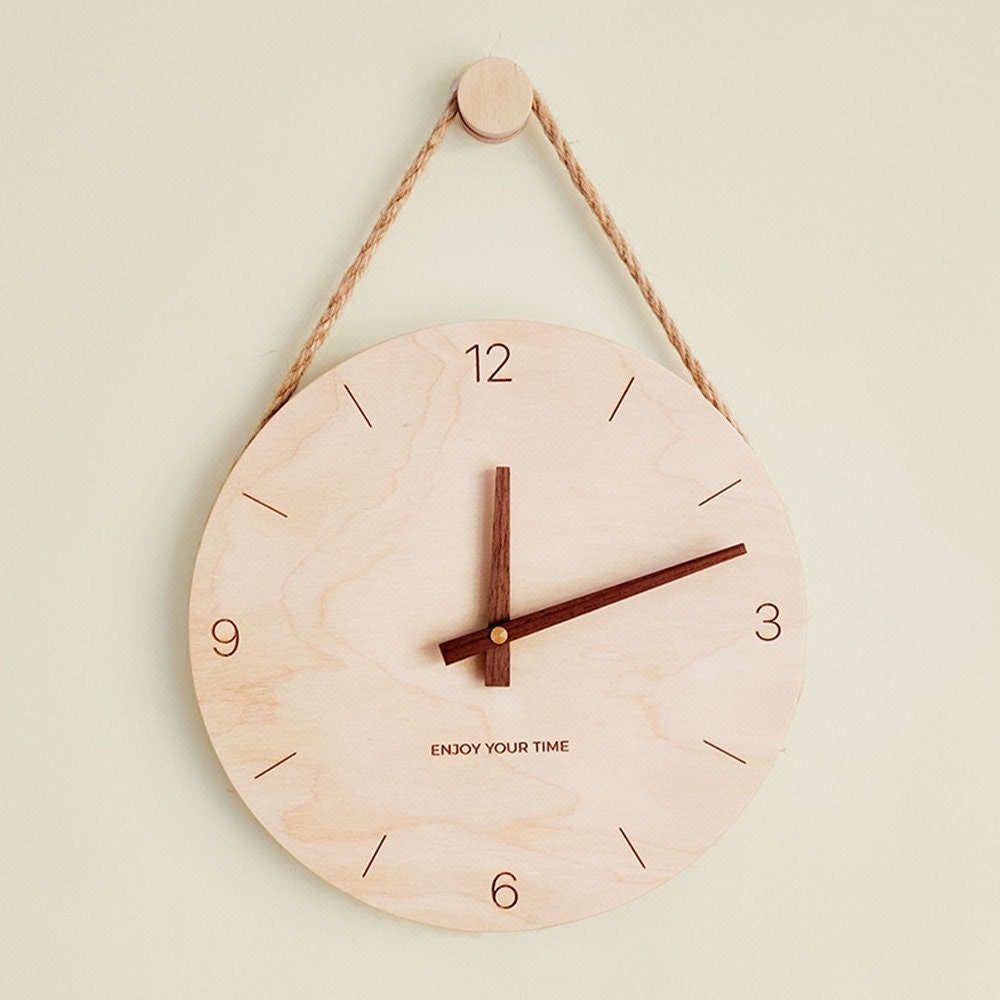 Horloge Murale en Bois 3D, Horloge Numérique, Design Moderne, Horloge Silencieuse Bois, Grande Horlo