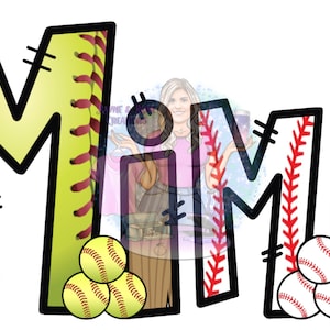 Mimi Softball Baseball PNG | Digital Download | Sublimation Design