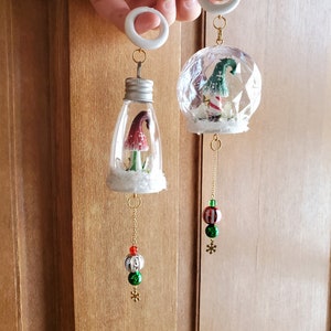 Snowglobe Mushroom Car Charm