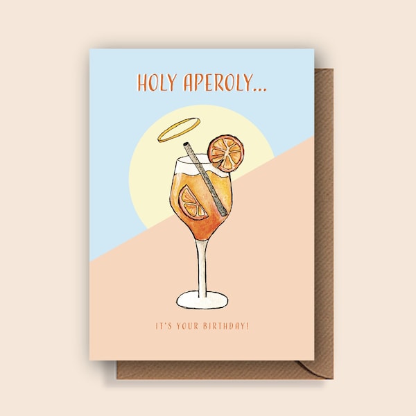 Personalized Aperol Birthday Card Etsy