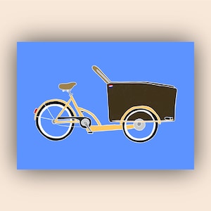 La carte postale Cargo Bike | carte postale de vélo | carte postale Pays-Bas