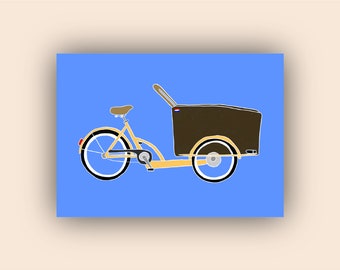 The Cargo Bike postcard | bicycle postcard | postcard Netherlands