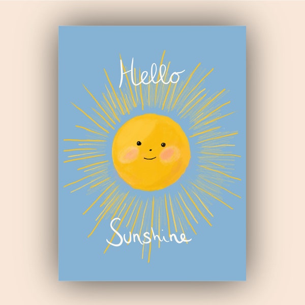 Hello Sunshine | ansichtkaart | postcrossing kaart | bedankt