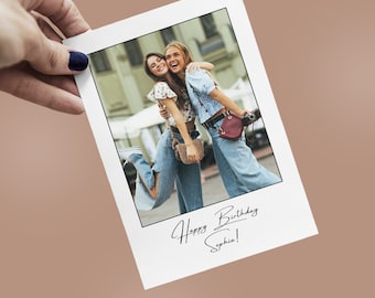 Tarjeta fotográfica personalizada, tarjeta de felicitación personalizada para regalos, regalos de cumpleaños, aniversarios