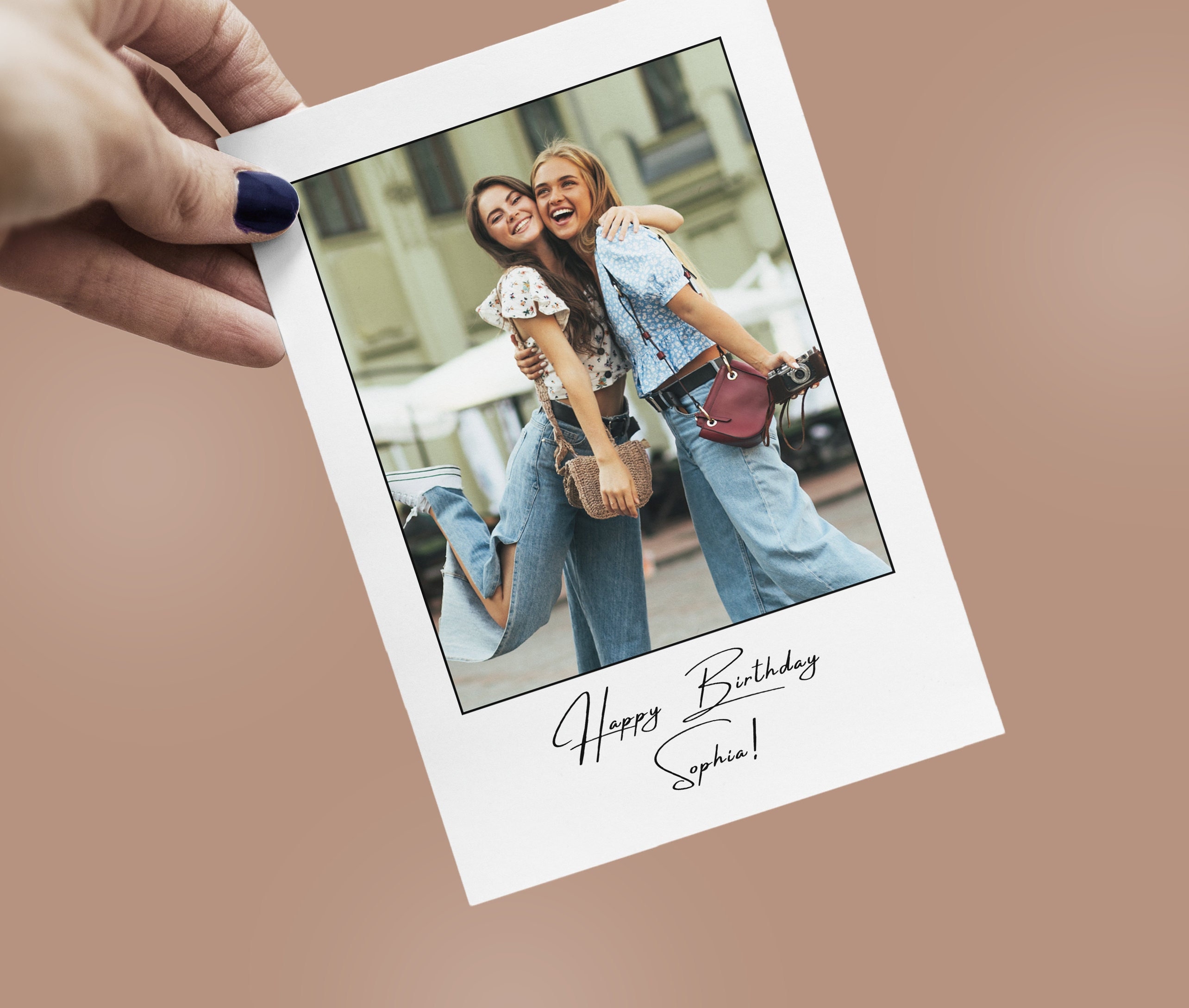 Custom Photo Card, Personalized Greeting Card for Gifts, Birthday 