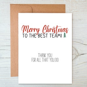 Christmas Card for Staff, Christmas Card for Employees, Office Christmas Card, Gift for Staff, Work Christmas Card, Employee Thank you Card