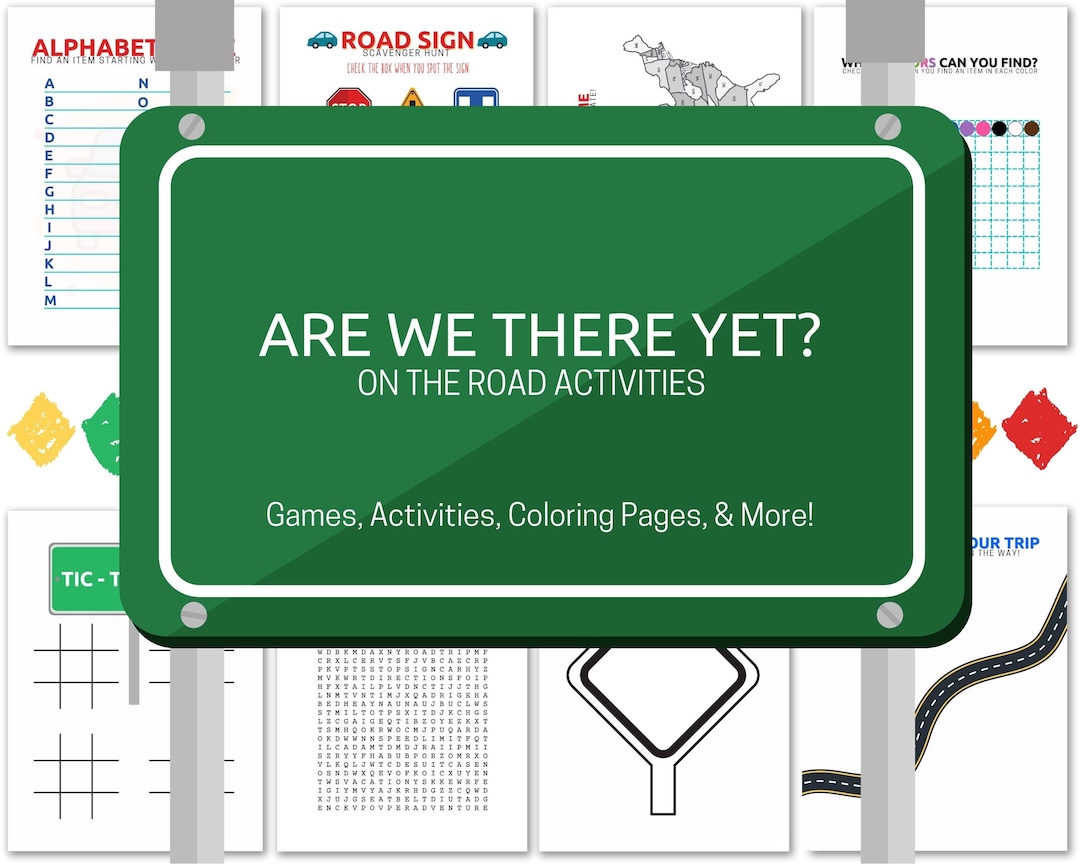 Road Trip Printable Games and Activities, Kids Travel Games Bundle ...