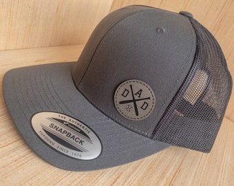Baseball Dad Hat, Leather Patch Hat, Fathers Day Gifts, Coach Gifts, Birthday Gift for Dad, Christmas Gift for Dad, Leatherette Patch Cap