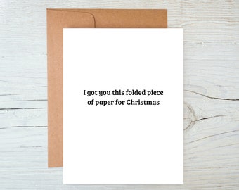 Funny Christmas Card, Personalized Card, Sarcastic Christmas Card, Card for Coworker, Card for Friend