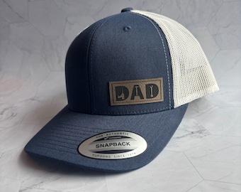 Dad Hat, Leather Patch Hat, Fathers Day Gifts, Gifts for Dad, Birthday Gift for Dad, Christmas Gift for Dad, Leatherette Patch