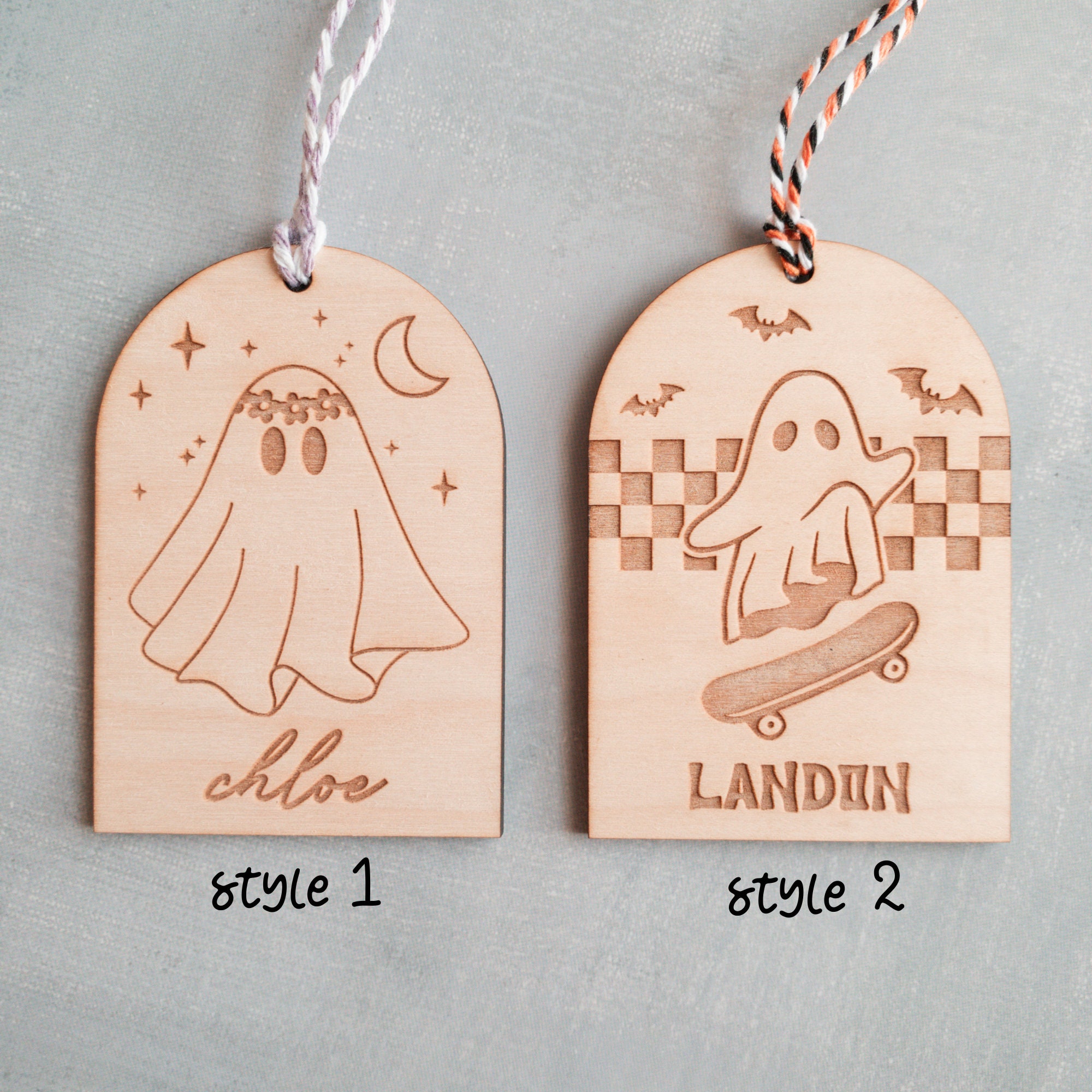 Personalized Halloween Name Tags, Boo Basket Tag, Halloween Bucket Tags ...