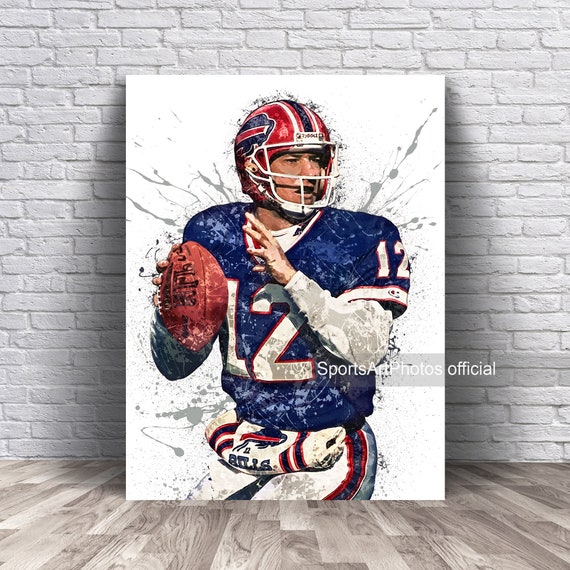 Jim Kelly Poster Buffalo Bills Canvas Wrap Wall Art Print - Etsy