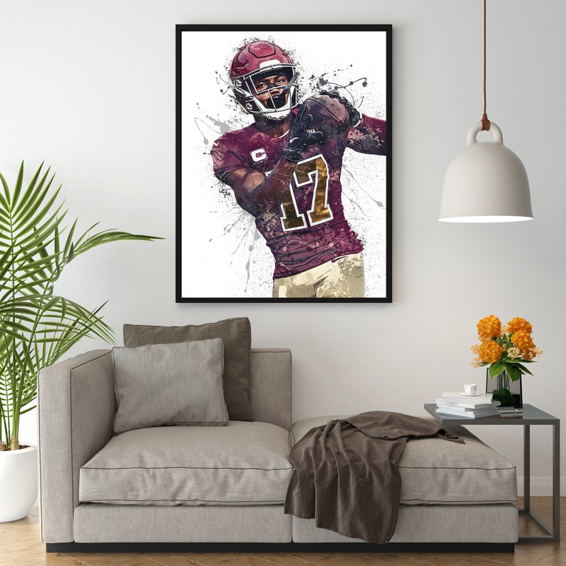 Terry Mclaurin Poster Washington Football Team Wall Art Etsy