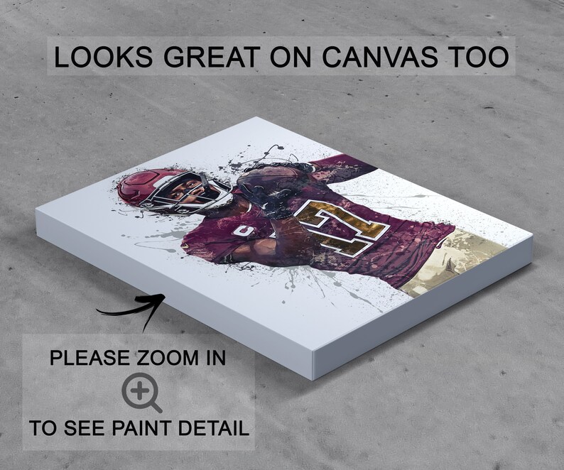 Terry Mclaurin Poster Washington Football Team Wall Art Etsy