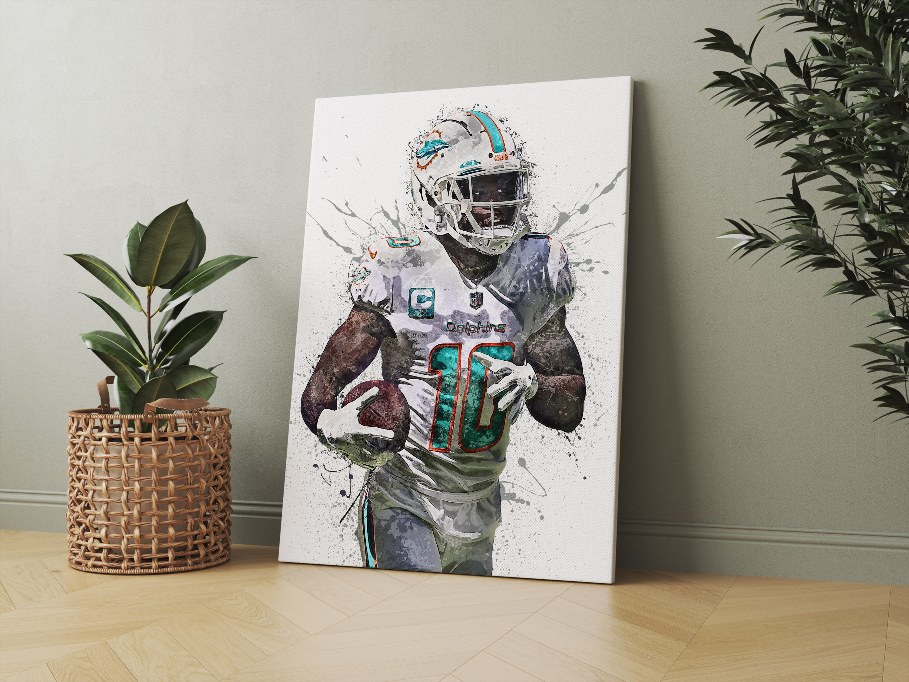 Tyreek Hill Poster Miami Dolphins Canvas Wrap Wall Art - Etsy