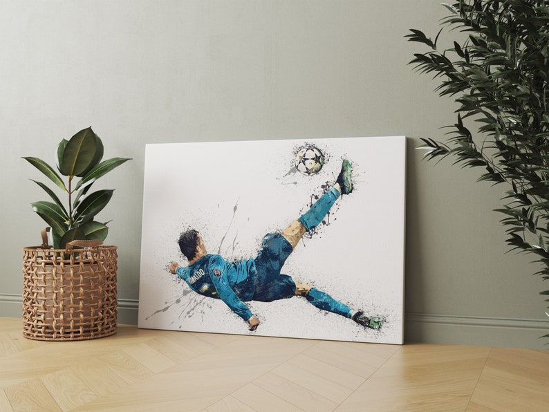 Cristiano Ronaldo Poster Bicycle Kick Real Madrid Canvas - Etsy