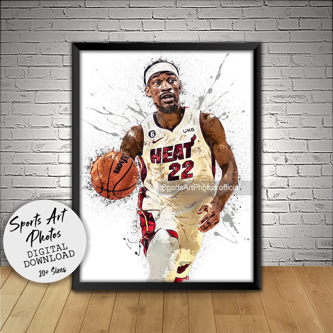 Jimmy Butler Poster, Miami Heat, Wall Art Printable, Kids Decor