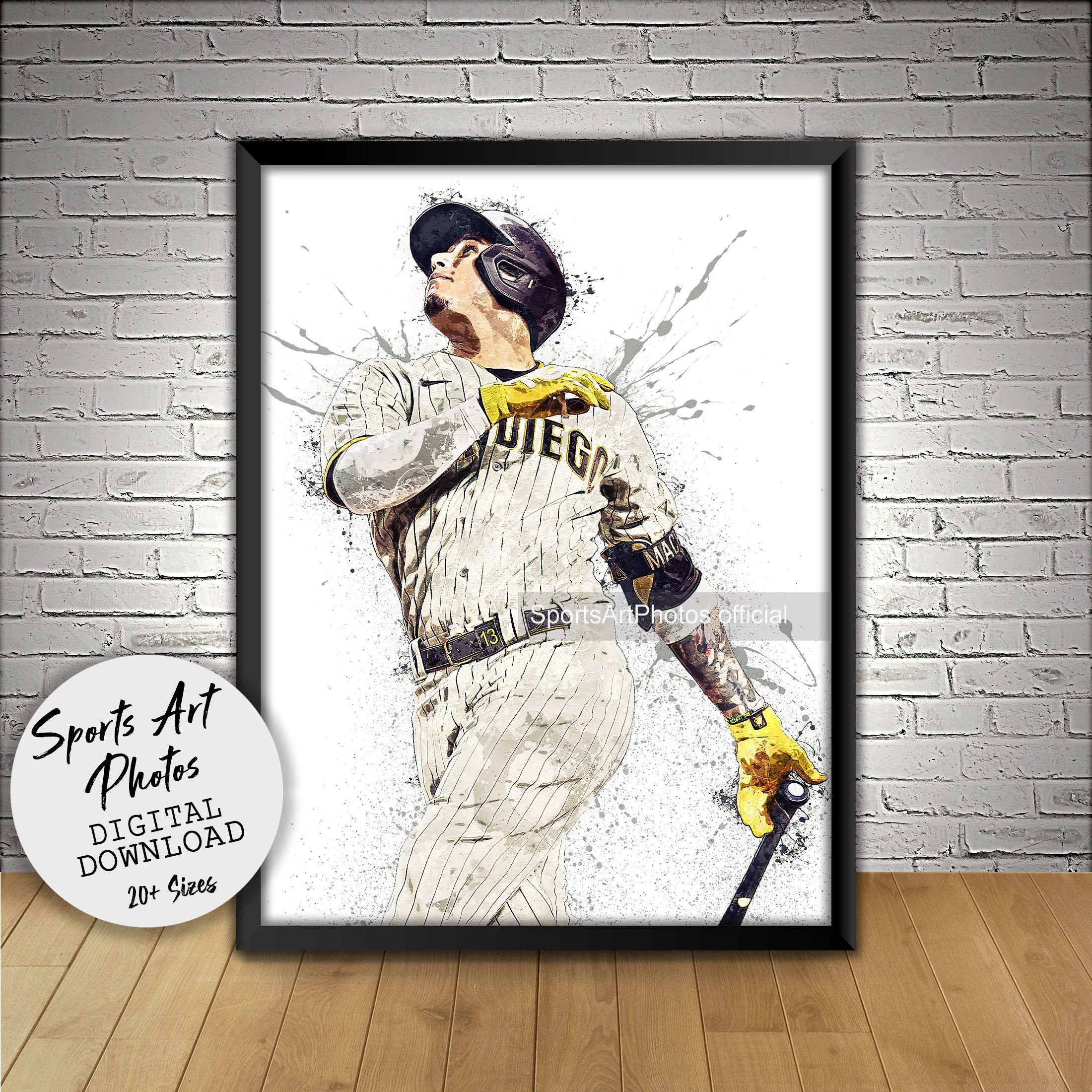 Manny Machado San Diego Padres City Connect MLB Baseball Poster