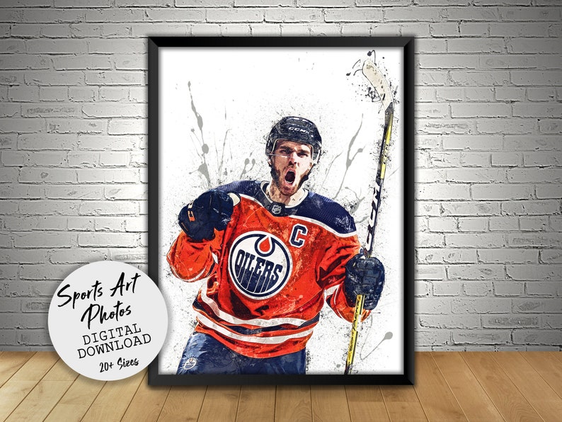 Connor McDavid Edmonton Oilers Poster Wall Art Printable | Etsy