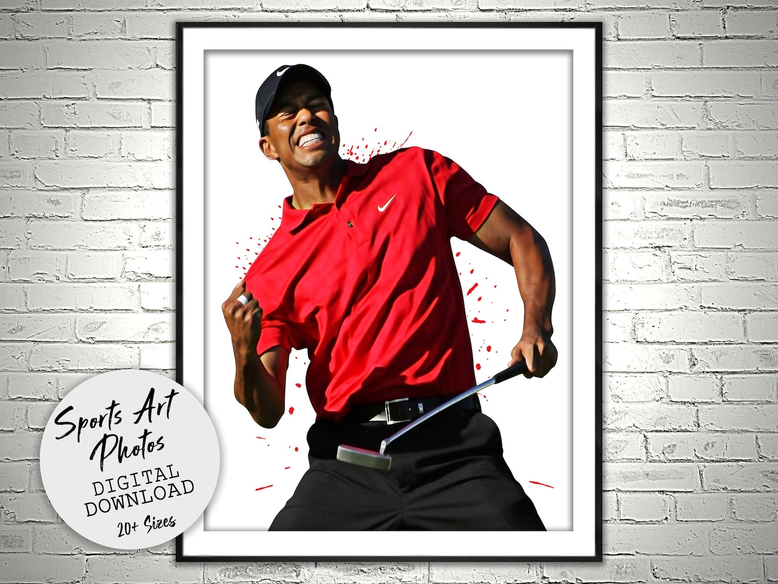 Tiger Woods Poster Wall Art Printable Digital Download Man Etsy Australia