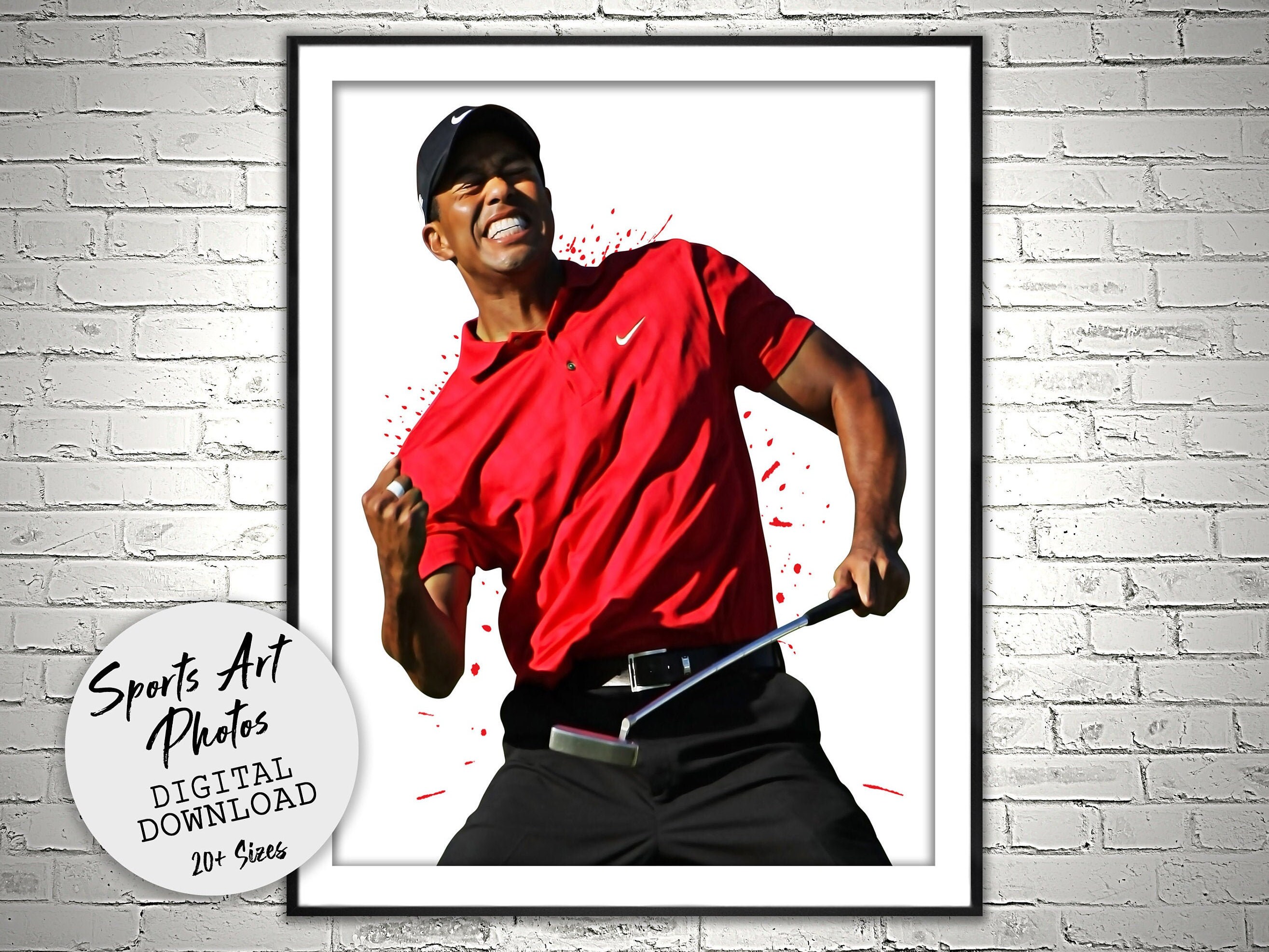 Tiger Woods Poster Wall Art Printable Digital Download Man | Etsy Canada