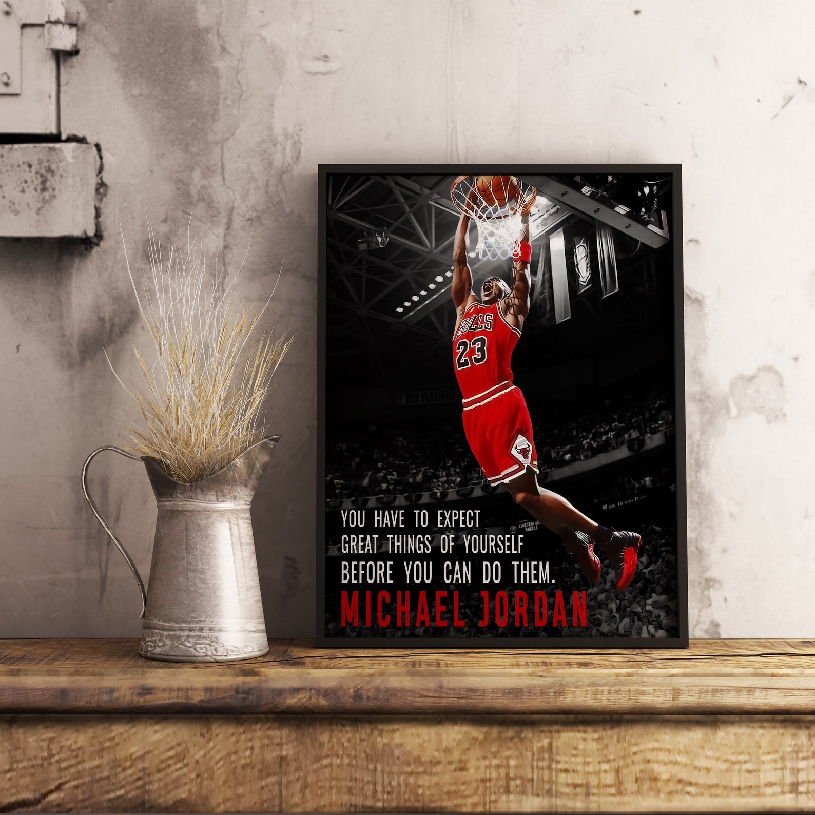michael jordan poster wall art printable motivational