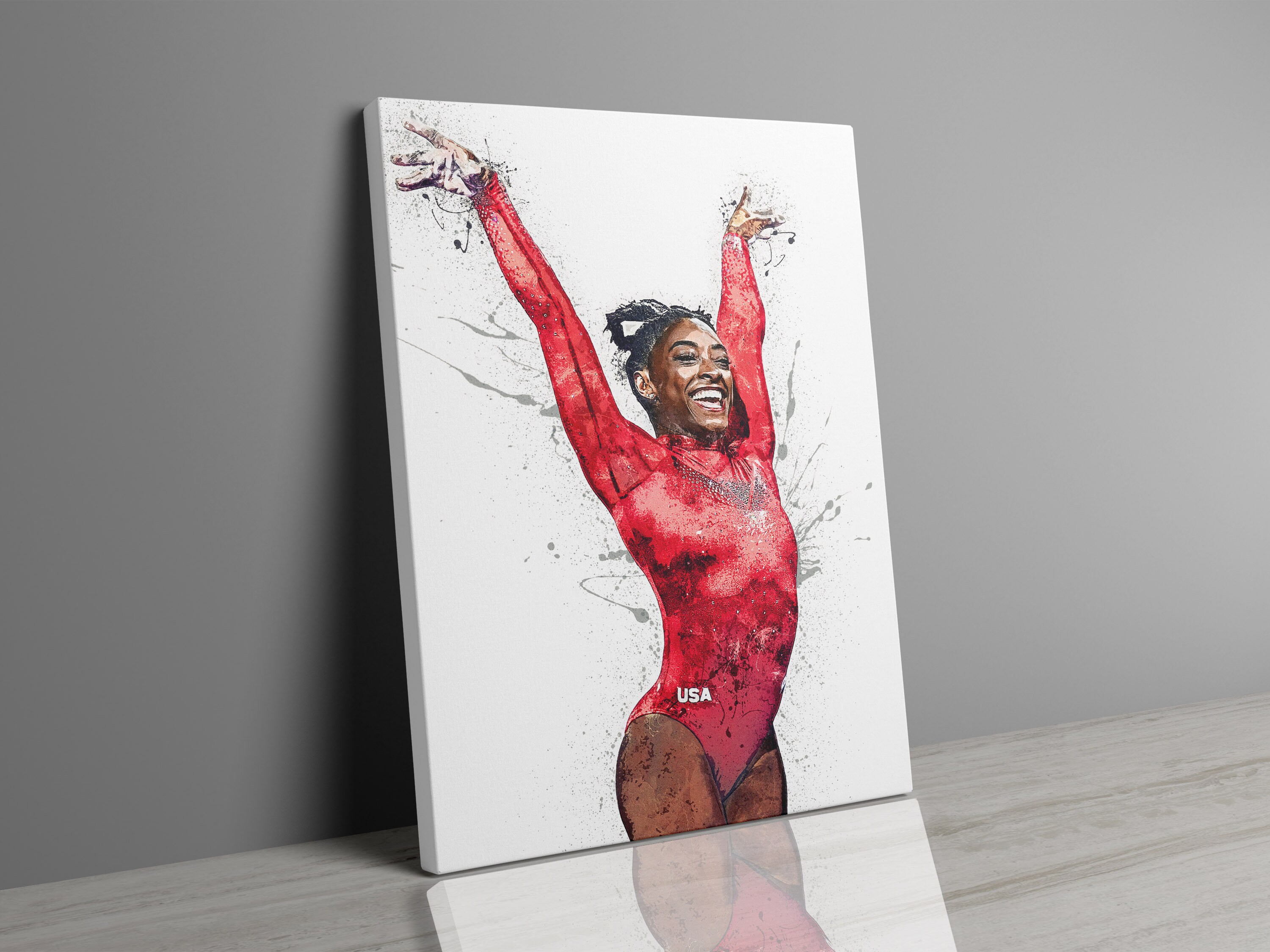 Simone Biles Poster Wall Art Printable Digital Download | Etsy