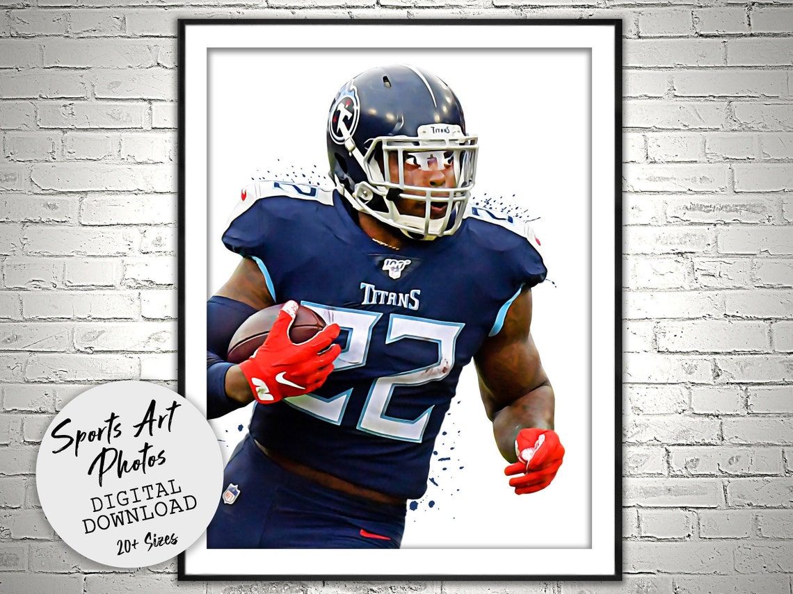 Derrick Henry Printable Poster Tennessee Titans Wall | Etsy