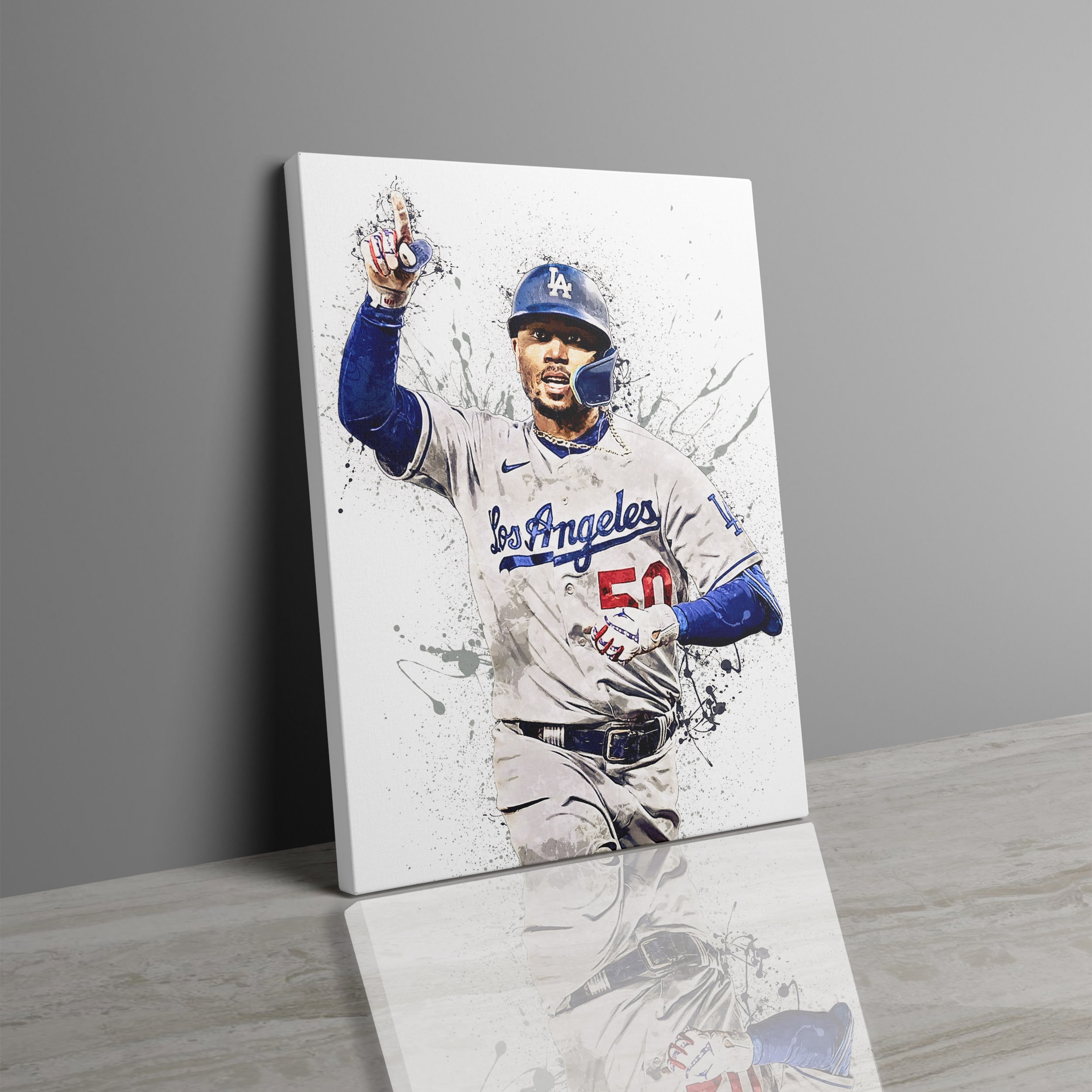 Mookie Betts Poster Los Angeles Dodgers Wall Art Printable Etsy