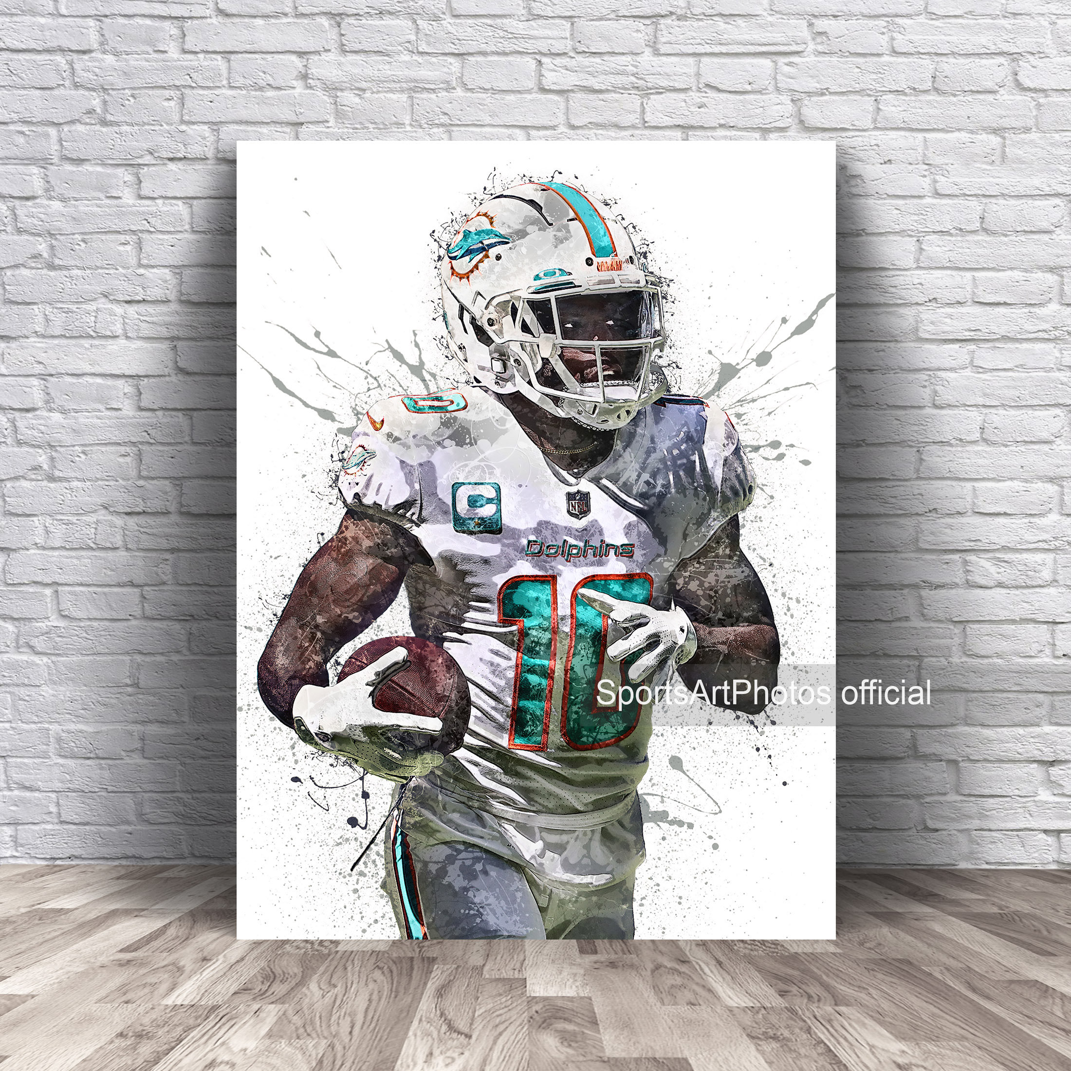 Tyreek Hill Poster Miami Dolphins Canvas Wrap Wall Art  Etsy